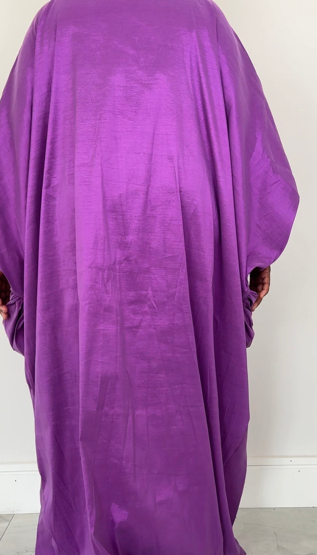 Purple Ruched Handmade Bubu Dress